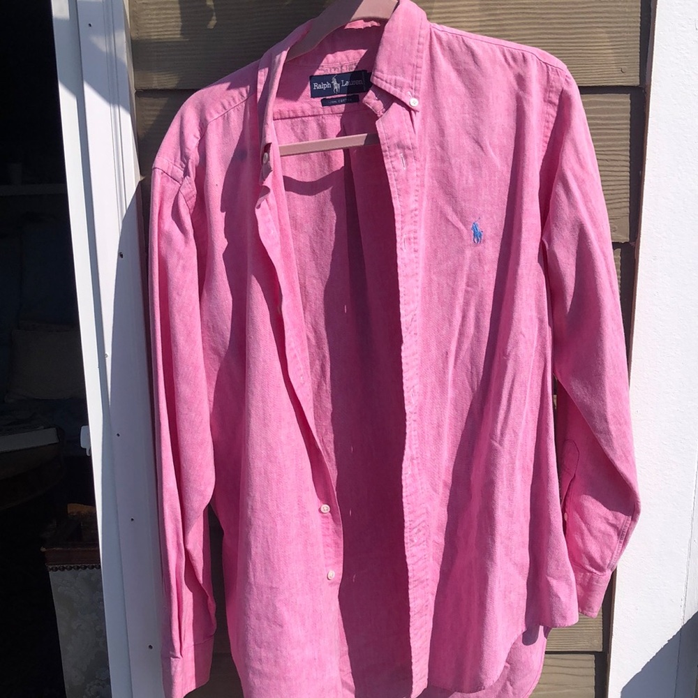 Vtg very pink Ralph Lauren button down